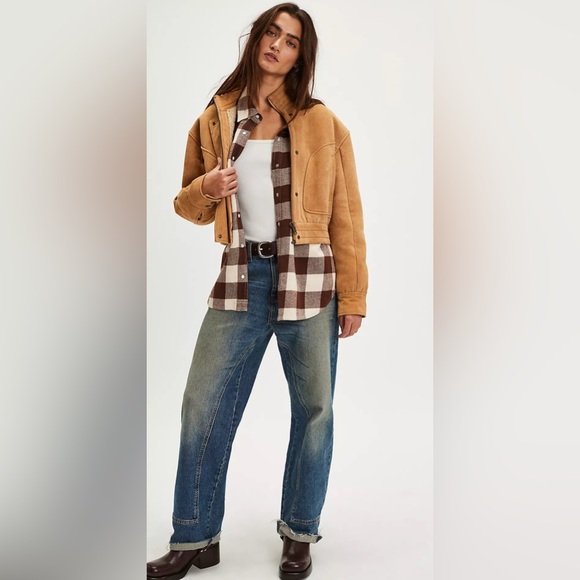 21-Free People We The Free Hideaway Plaid Shirt - Picture 3 of 5